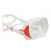 Маска MARES JUNO FRAMELESS, красно-белая рамка/белый силикон