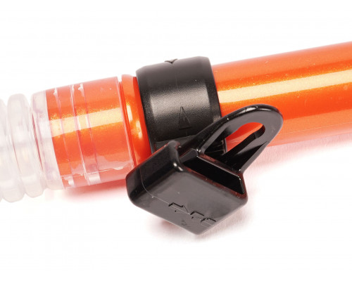 Трубка TUSA HYPERDRY ELITE II, оранжевая, прозрачный силикон