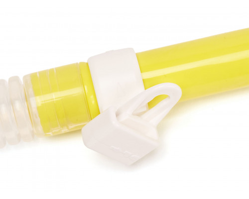 Трубка TUSA HYPERDRY ELITE II, желтая, прозрачный силикон