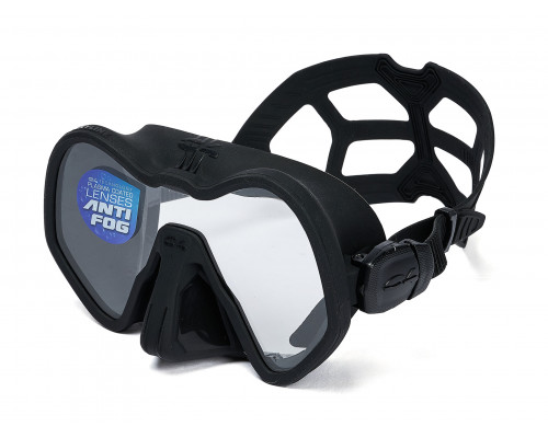 Набор для плавания C4 SKYLINE ANTIFOG BLACK, маска, трубка, сумка