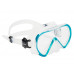 Маска TUSA INO, бирюзовая рамка, прозрачный силикон