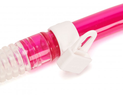Трубка TUSA HYPERDRY ELITE II, розовая, прозрачный силикон