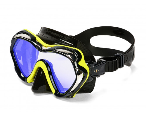 Маска TUSA PARAGON S, желтая рамка, черный силикон