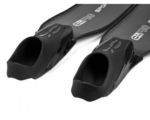 Ласты C4 SPORTECH SILICONE FBG BLACK, стеклопластик, 25/SOFT