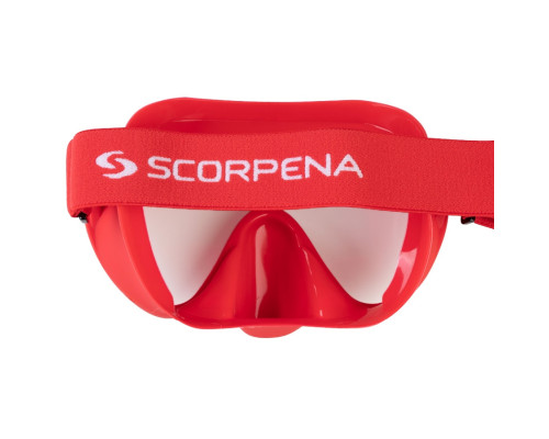 Маска SCORPENA N3, с эластичным ремешком, красная