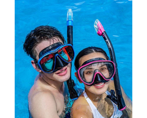 Комплект TUSA SPORT UP-1521 BLACK SERIES BLACK/PINK, маска+трубка+ласты