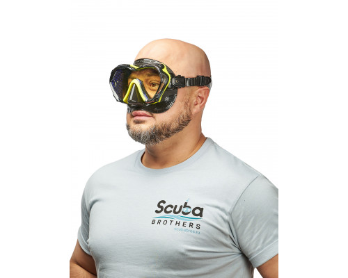 Маска TUSA PARAGON S, желтая рамка, черный силикон