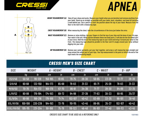 Гидрокостюм CRESSI APNEA КУРТКА+ШТАНЫ, 7 mm