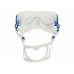 Маска MARES JUNO FRAMELESS, бело-синяя рамка/белый силикон