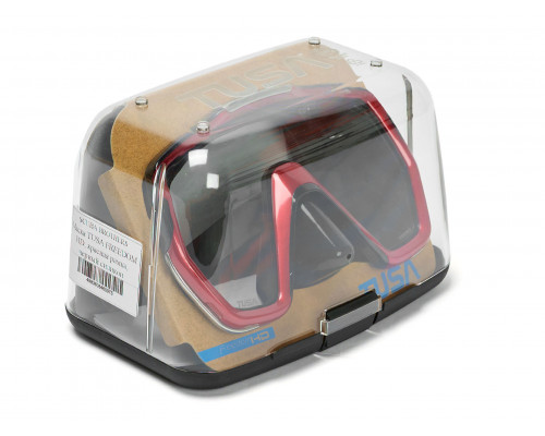 Маска TUSA FREEDOM HD, красная рамка, черный силикон