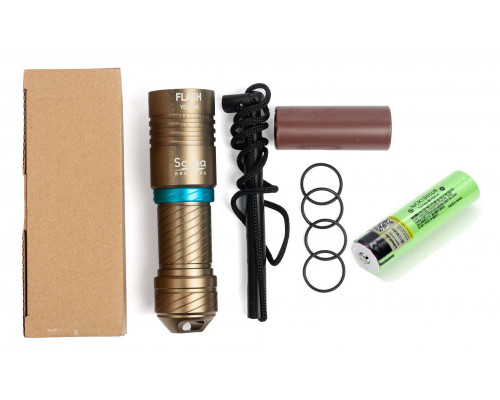 Фонарь SCUBA BROTHERS FLASH GREEN 2000Lm CREE XM-L L2, АКБ в комплекте, теплый белый свет