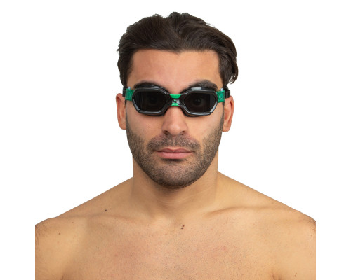 Очки для плавания SEAC SUB AQUATECH BLACK/GREEN, тонированные стекла