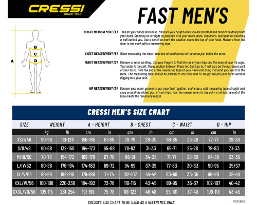 Гидрокостюм CRESSI FAST MAN MONOPIECE, 3mm