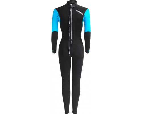 Гидрокостюм CRESSI MOREA LADY MONOPIECE, черно-бирюзовый, 3mm